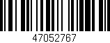 Código de barras (EAN, GTIN, SKU, ISBN): '47052767'