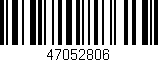 Código de barras (EAN, GTIN, SKU, ISBN): '47052806'