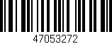Código de barras (EAN, GTIN, SKU, ISBN): '47053272'