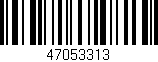 Código de barras (EAN, GTIN, SKU, ISBN): '47053313'