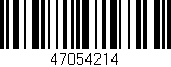 Código de barras (EAN, GTIN, SKU, ISBN): '47054214'