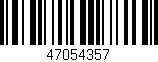 Código de barras (EAN, GTIN, SKU, ISBN): '47054357'
