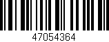 Código de barras (EAN, GTIN, SKU, ISBN): '47054364'