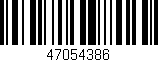 Código de barras (EAN, GTIN, SKU, ISBN): '47054386'