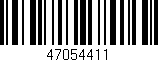 Código de barras (EAN, GTIN, SKU, ISBN): '47054411'