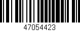 Código de barras (EAN, GTIN, SKU, ISBN): '47054423'