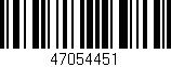 Código de barras (EAN, GTIN, SKU, ISBN): '47054451'