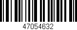 Código de barras (EAN, GTIN, SKU, ISBN): '47054632'