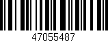 Código de barras (EAN, GTIN, SKU, ISBN): '47055487'