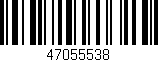 Código de barras (EAN, GTIN, SKU, ISBN): '47055538'