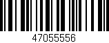 Código de barras (EAN, GTIN, SKU, ISBN): '47055556'