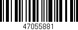 Código de barras (EAN, GTIN, SKU, ISBN): '47055881'