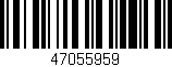 Código de barras (EAN, GTIN, SKU, ISBN): '47055959'
