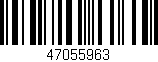 Código de barras (EAN, GTIN, SKU, ISBN): '47055963'