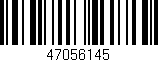Código de barras (EAN, GTIN, SKU, ISBN): '47056145'