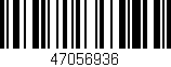 Código de barras (EAN, GTIN, SKU, ISBN): '47056936'