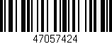 Código de barras (EAN, GTIN, SKU, ISBN): '47057424'