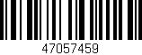 Código de barras (EAN, GTIN, SKU, ISBN): '47057459'