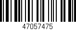 Código de barras (EAN, GTIN, SKU, ISBN): '47057475'