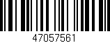 Código de barras (EAN, GTIN, SKU, ISBN): '47057561'