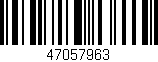 Código de barras (EAN, GTIN, SKU, ISBN): '47057963'