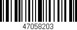 Código de barras (EAN, GTIN, SKU, ISBN): '47058203'