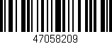 Código de barras (EAN, GTIN, SKU, ISBN): '47058209'