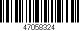 Código de barras (EAN, GTIN, SKU, ISBN): '47058324'