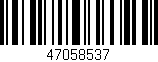Código de barras (EAN, GTIN, SKU, ISBN): '47058537'