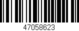 Código de barras (EAN, GTIN, SKU, ISBN): '47058623'