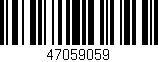 Código de barras (EAN, GTIN, SKU, ISBN): '47059059'