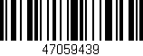 Código de barras (EAN, GTIN, SKU, ISBN): '47059439'