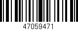 Código de barras (EAN, GTIN, SKU, ISBN): '47059471'