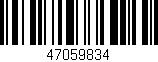Código de barras (EAN, GTIN, SKU, ISBN): '47059834'