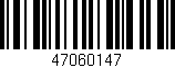 Código de barras (EAN, GTIN, SKU, ISBN): '47060147'