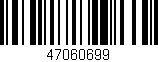 Código de barras (EAN, GTIN, SKU, ISBN): '47060699'