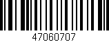 Código de barras (EAN, GTIN, SKU, ISBN): '47060707'
