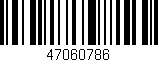 Código de barras (EAN, GTIN, SKU, ISBN): '47060786'