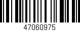 Código de barras (EAN, GTIN, SKU, ISBN): '47060975'