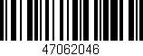 Código de barras (EAN, GTIN, SKU, ISBN): '47062046'