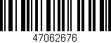 Código de barras (EAN, GTIN, SKU, ISBN): '47062676'