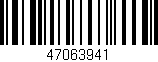 Código de barras (EAN, GTIN, SKU, ISBN): '47063941'