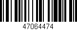 Código de barras (EAN, GTIN, SKU, ISBN): '47064474'
