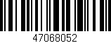 Código de barras (EAN, GTIN, SKU, ISBN): '47068052'