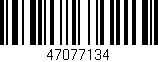 Código de barras (EAN, GTIN, SKU, ISBN): '47077134'