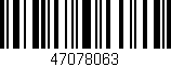 Código de barras (EAN, GTIN, SKU, ISBN): '47078063'