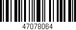 Código de barras (EAN, GTIN, SKU, ISBN): '47078064'