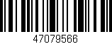 Código de barras (EAN, GTIN, SKU, ISBN): '47079566'