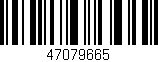 Código de barras (EAN, GTIN, SKU, ISBN): '47079665'