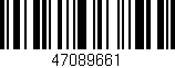 Código de barras (EAN, GTIN, SKU, ISBN): '47089661'